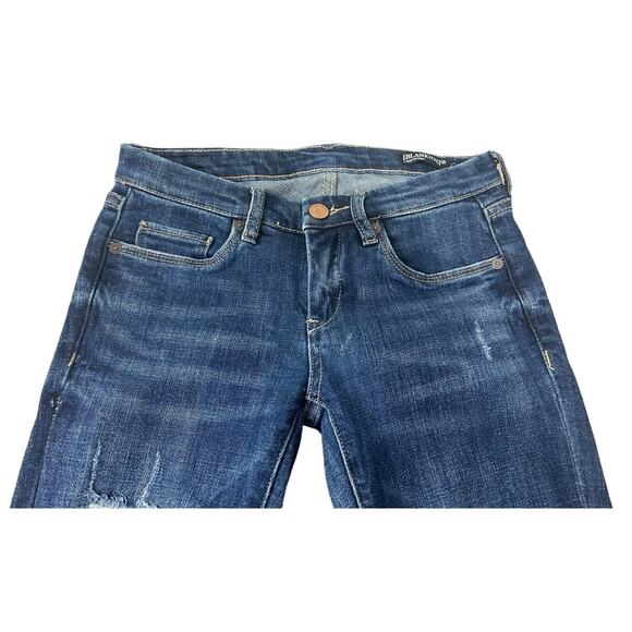BLANKNYC Crop Skinny Sz 24 Ripped Distressed 27" Inseam Stretch Pant Raw Hem - Picture 3 of 8